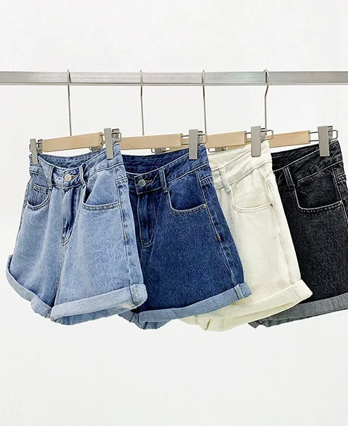 Shorts jeans feminino cintura alta - imagem 7
