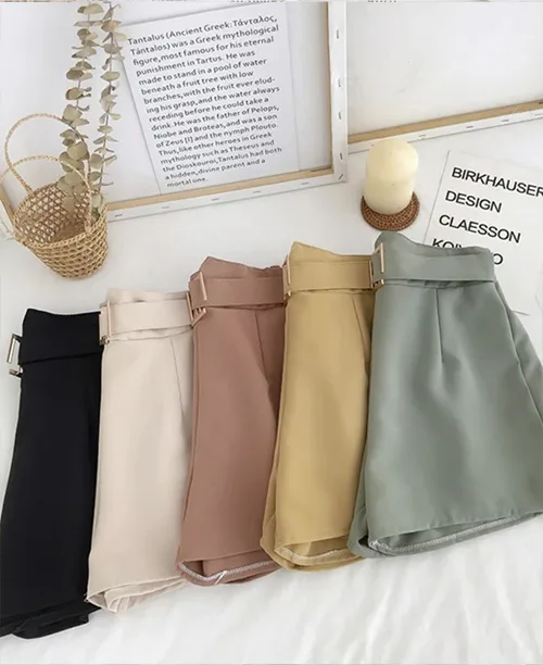 Shorts feminino social alfaiataria com cinto - imagem 5