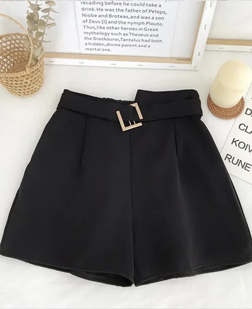 Shorts feminino social alfaiataria com cinto - imagem 8