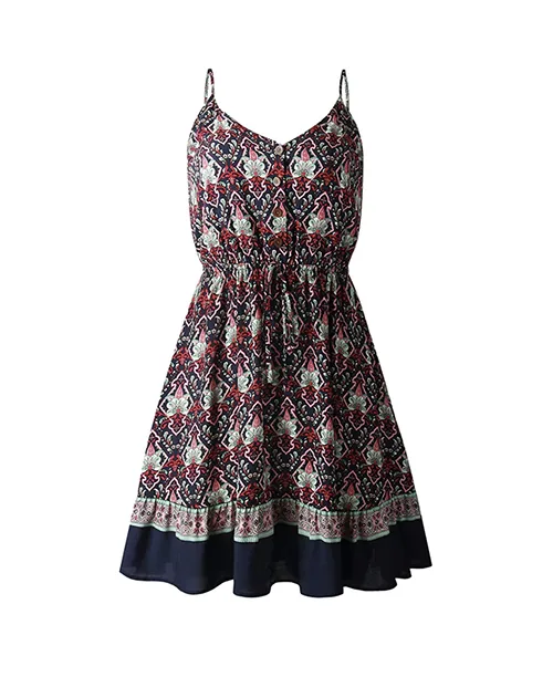 Vestido curto soltinho com estampa florida