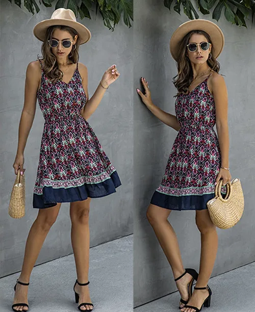Vestido curto soltinho com estampa florida - imagem 8