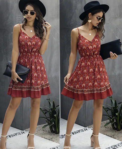Vestido curto soltinho com estampa florida - imagem 5