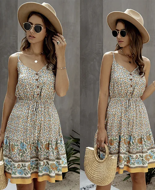Vestido curto soltinho com estampa florida - imagem 7