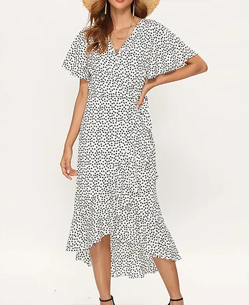 Vestido longo casual com manga curta - imagem 5