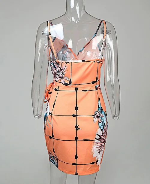 Vestido curto estampado tropical - imagem 8