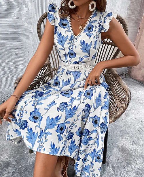 Vestido longo casual florido - imagem 3