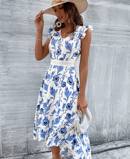 Vestido longo casual florido - imagem 4