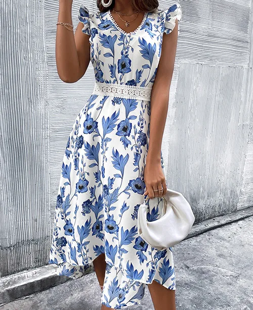 Vestido longo casual florido - imagem 5