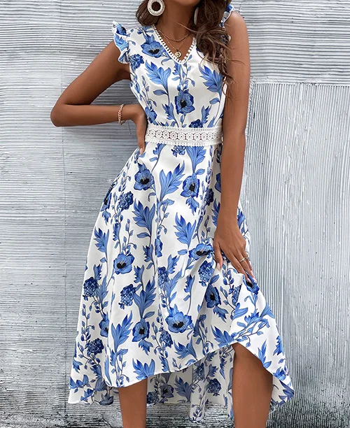 Vestido longo casual florido - imagem 6