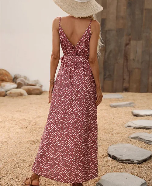 Vestido longo casual com fenda lateral - imagem 23