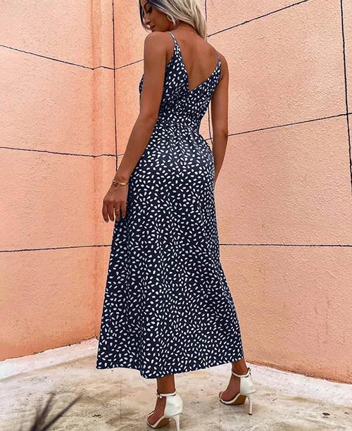 Vestido longo casual com fenda lateral - imagem 7