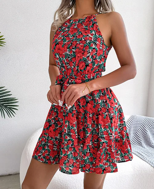 Vestido rodado plissado estampa florida - imagem 9