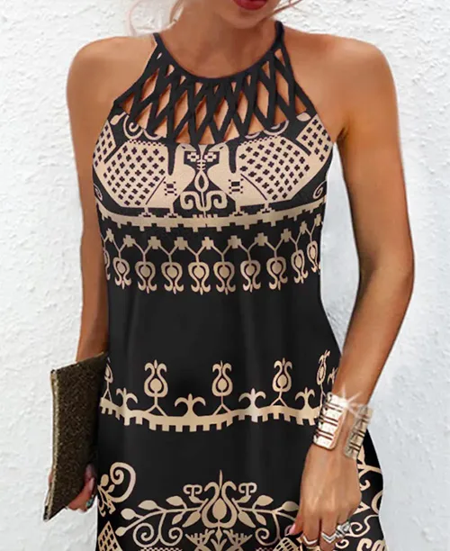 Vestido curto soltinho estampado - imagem 3