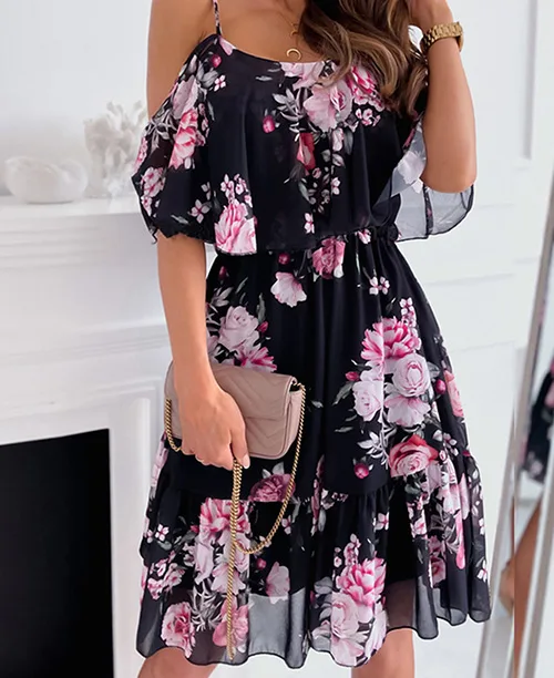 Vestido soltinho curto estampado - imagem 6
