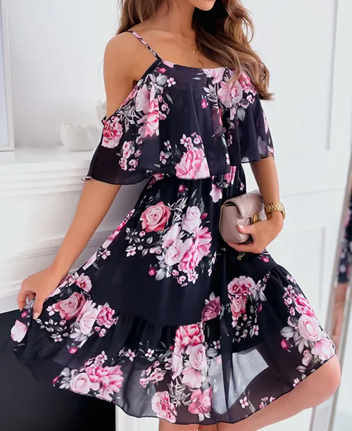 Vestido soltinho curto estampado - imagem 5