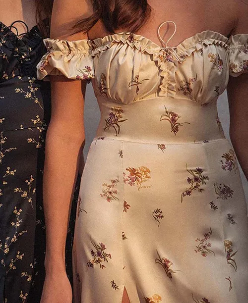 Vestido longo ombro a ombro estampa florida - imagem 6