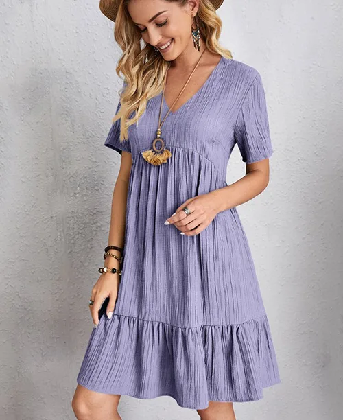 Vestido soltinho de manga curta - imagem 17