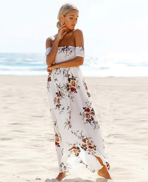 Vestido longo estampado com fenda na perna - imagem 11