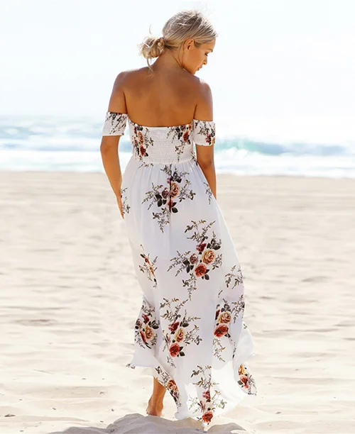Vestido longo estampado com fenda na perna - imagem 9