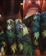 Legging com estampa Marijuana