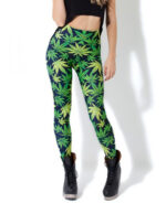 Legging com estampa Marijuana