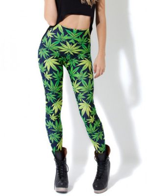 Legging com estampa Marijuana