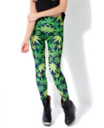 Legging com estampa Marijuana