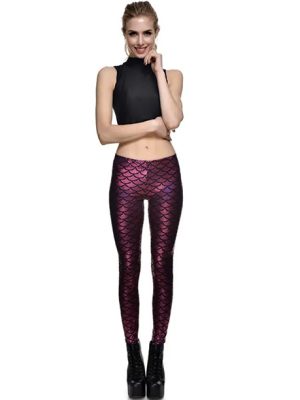 Legging estampa sereia metalizada