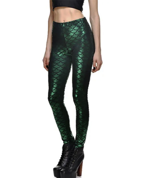 Legging estampa sereia metalizada