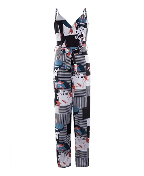 Macacão feminino longo estampa floral