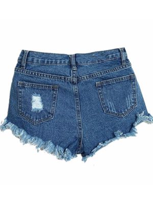 Shorts jeans feminino desfiado │ Chic Princess