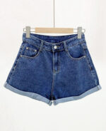 Shorts jeans feminino cintura alta