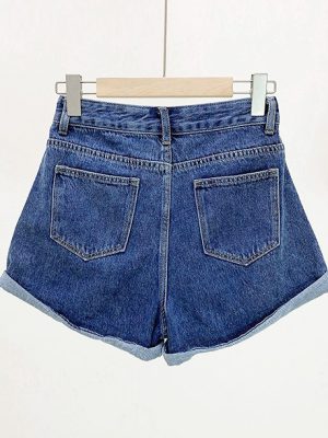 Shorts jeans feminino cintura alta │ Chic Princess