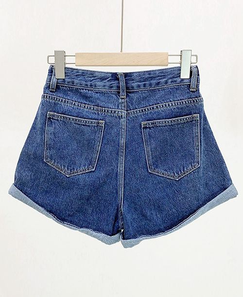 Shorts jeans feminino cintura alta