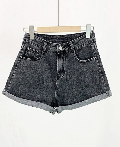 Shorts jeans feminino cintura alta