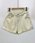 Shorts jeans feminino cintura alta