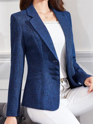 Blazer slim feminino acinturado