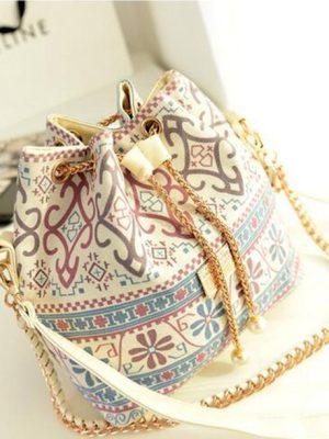 Bolsa saco feminina estampa étnica │ Chic Princess