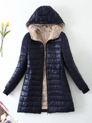 Casaco feminino puffer alongado