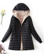 Casaco feminino puffer alongado