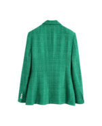 Blazer feminino verde de tweed