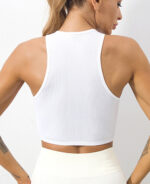 Blusa regata cropped canelada básica